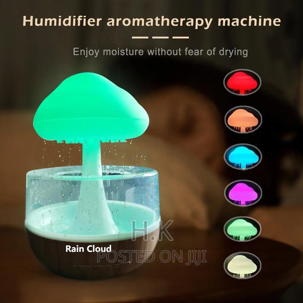 Rain Cloud Humidifier Water Drip,Cute Mushroom Humidifier