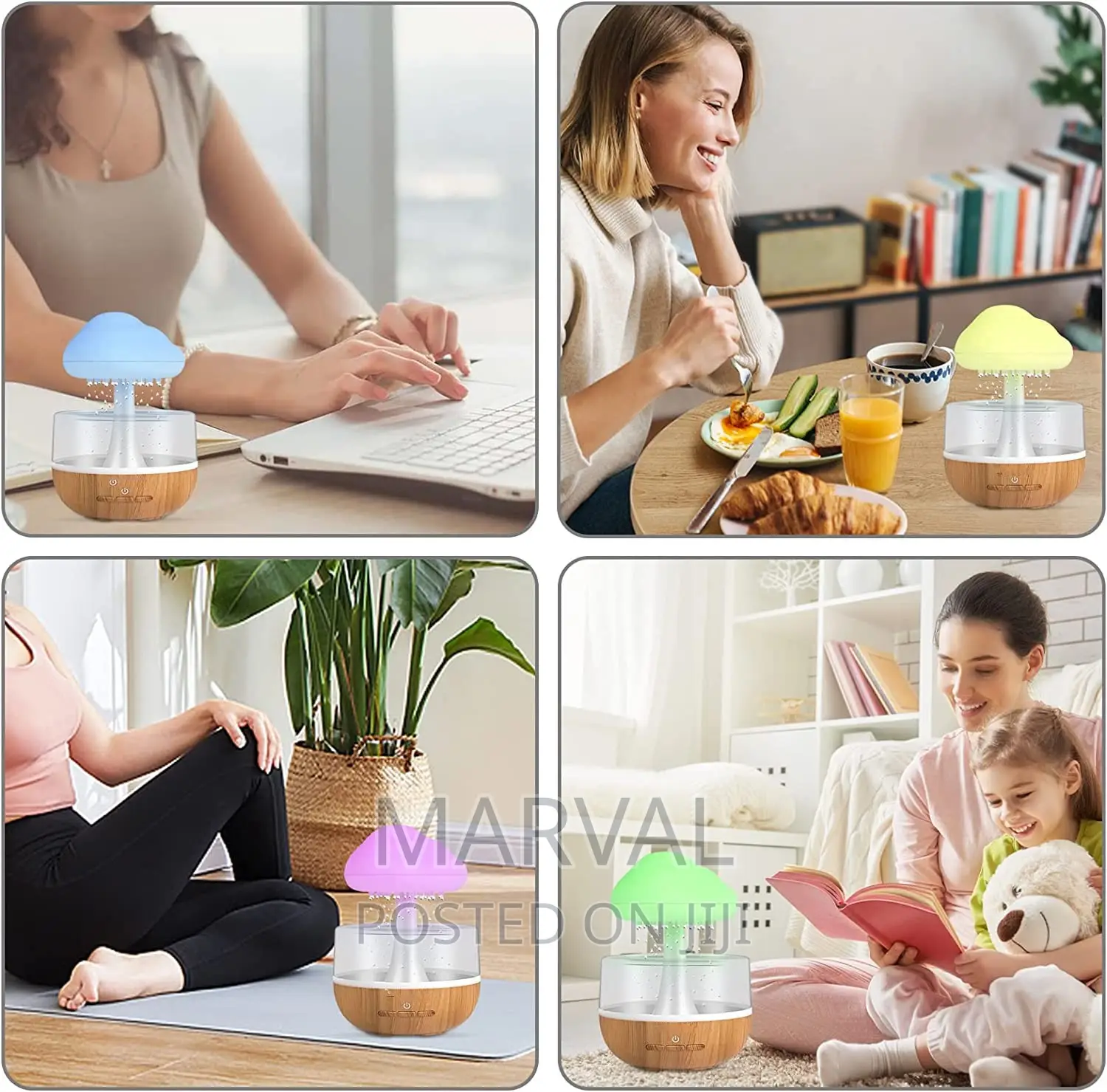Round Electric Home Rain Cloud Diffuser