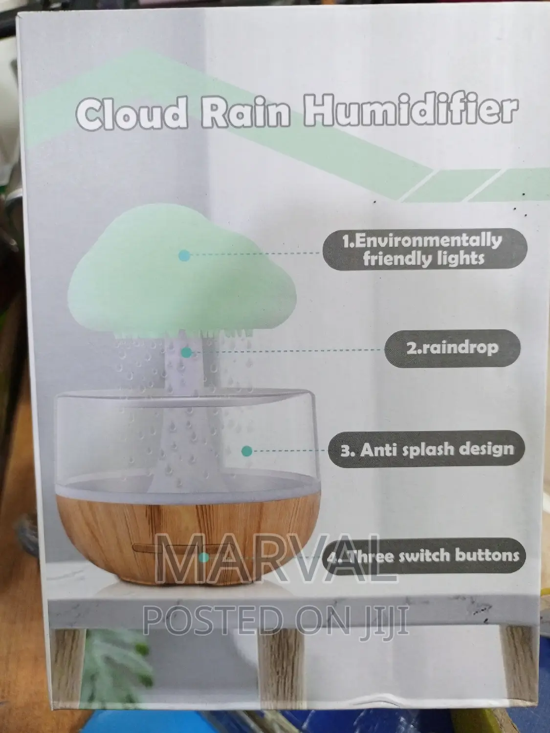 Round Electric Home Rain Cloud Diffuser