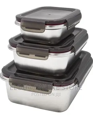3 PCS 304 Stainless Steel Food Container Set
