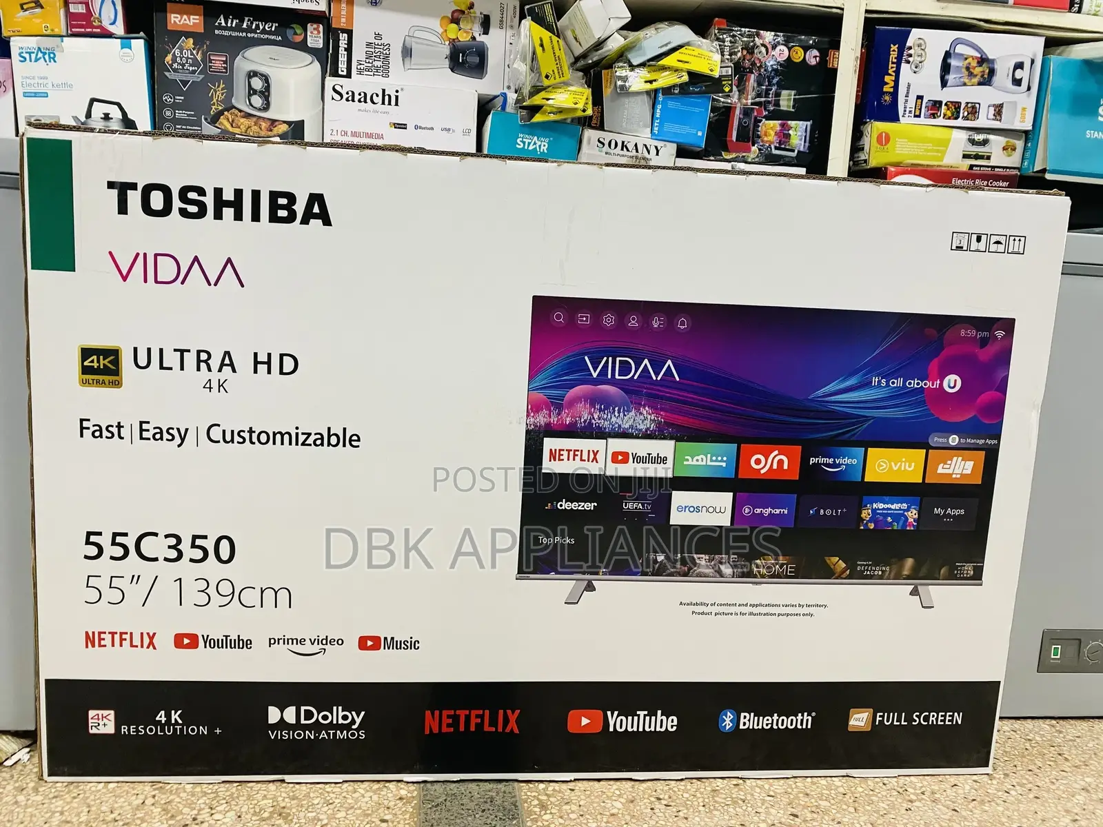 Toshiba 55inch Vidaa Uhd Smart TVS Available