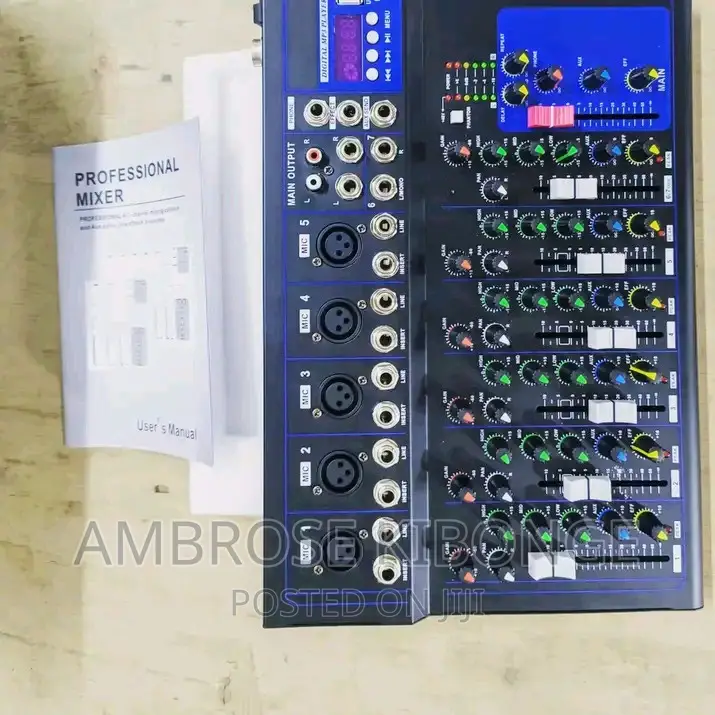 Digital 7-Channel USB Mixing Console Effects Processor Mixer