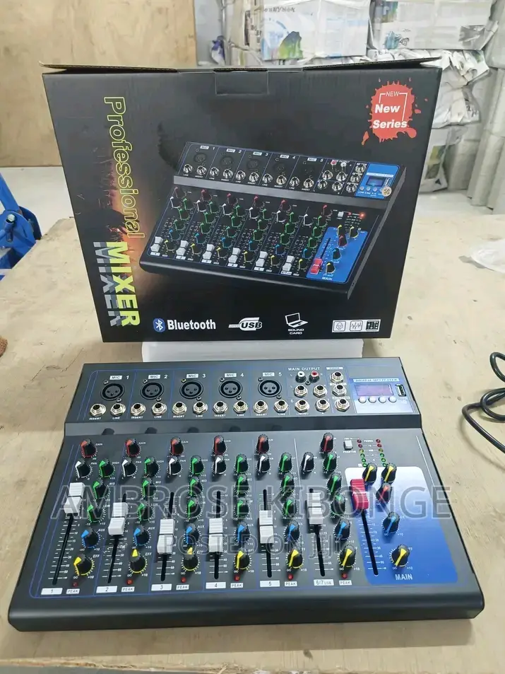 Digital 7-Channel USB Mixing Console Effects Processor Mixer