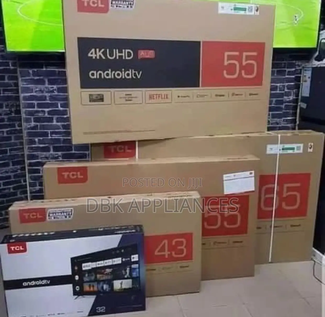 TCL 32,40,43,50,55,65,75inch Uhd Smart TVS Wholesale Powa