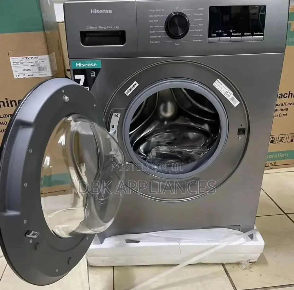 Hisense 7kgs Front Loader Washing Machine Beyi Powa