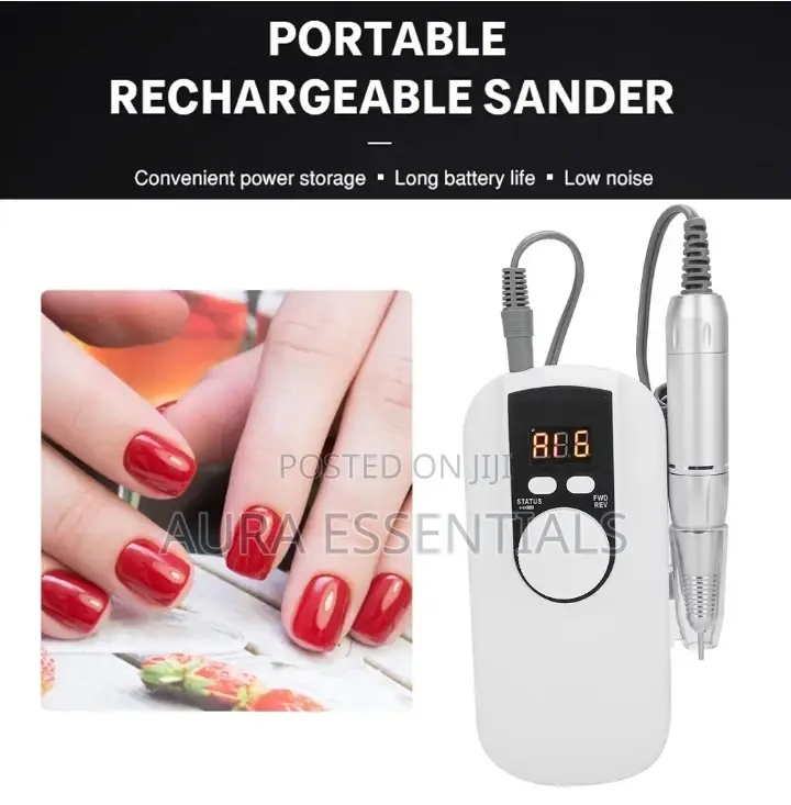 Portable Wireless Rechargeable Nail Drill