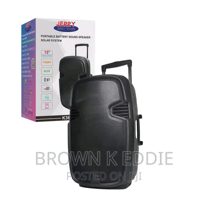 15 Inch One Wireless Mic Portable Speaker Trolley Speaker