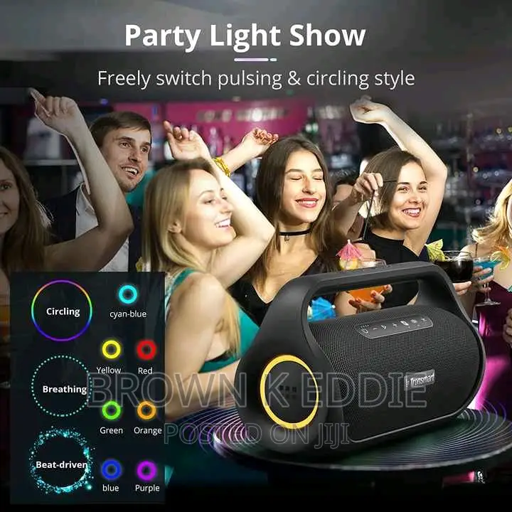 BT 5.3 Beat-Driven Light Show Portable Speaker