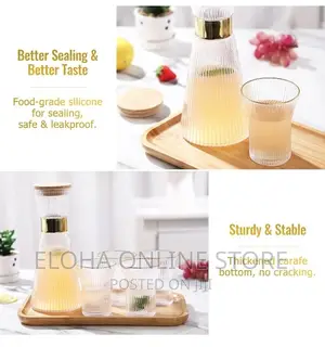 Elegant Water Carafe With Gold Decoration