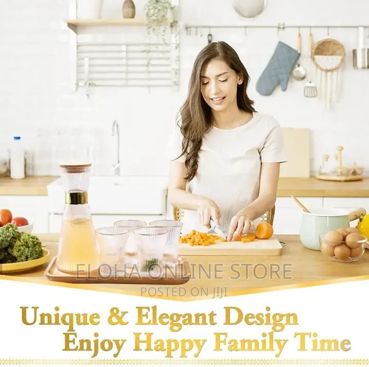 Elegant Water Carafe With Gold Decoration
