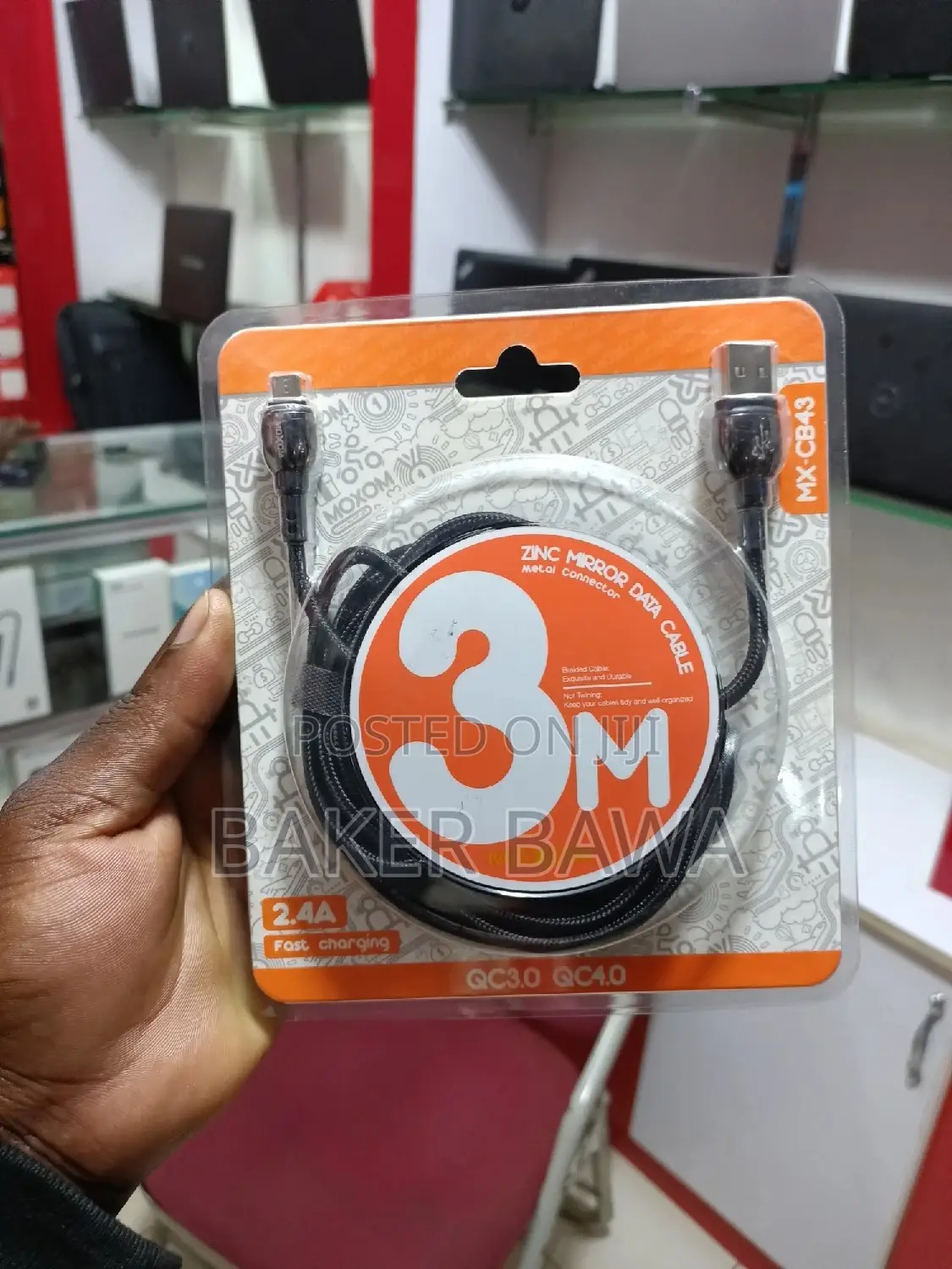 Zinc Mirror Data Cable