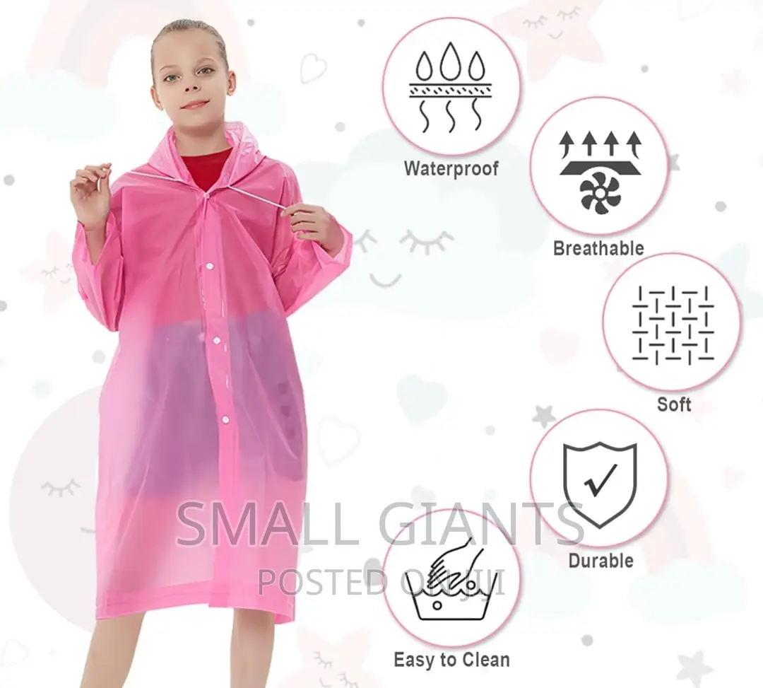 Portable Toddler Raincoat With Hood