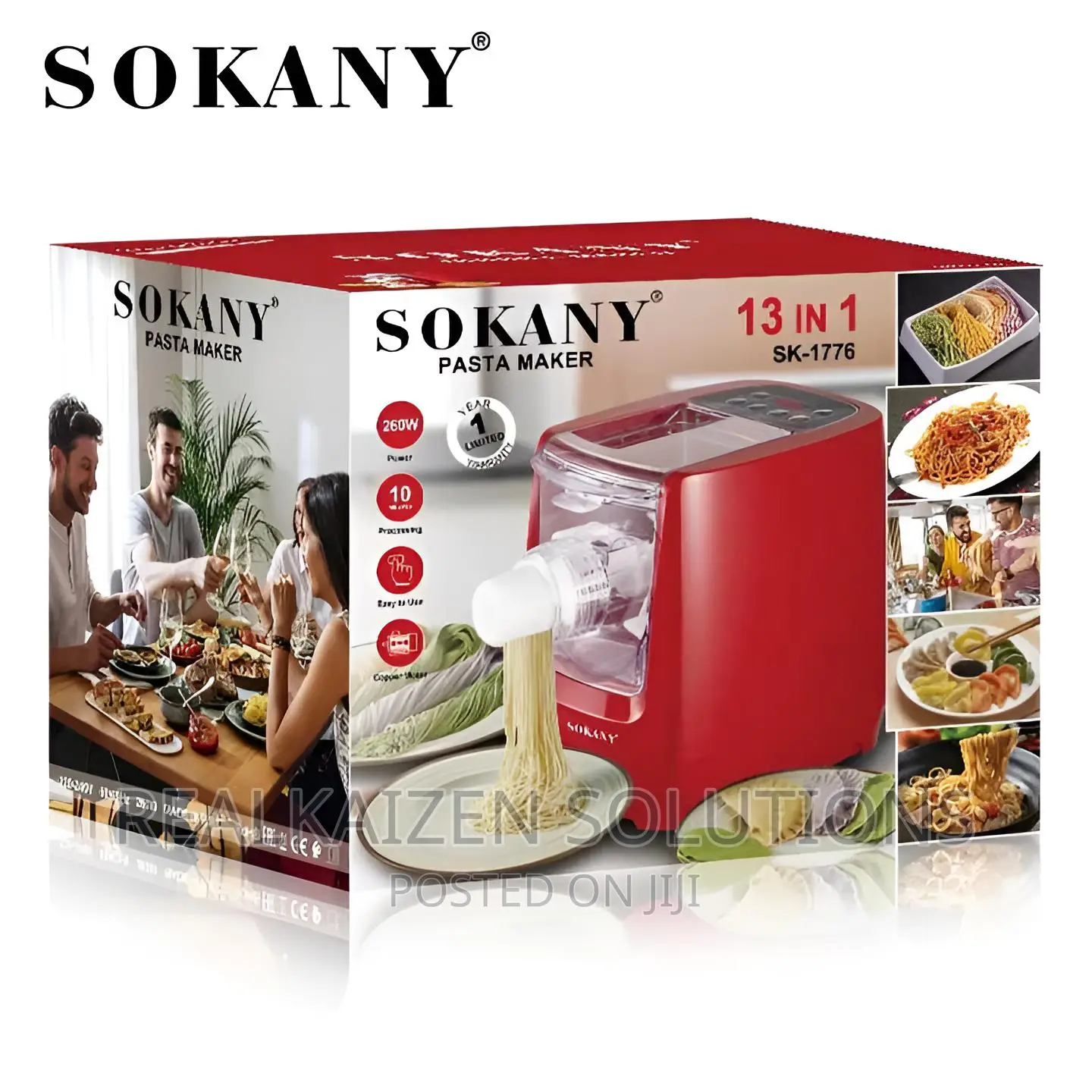 SOKANY 13 in 1 Electric Pasta | Noodles Maker 260W