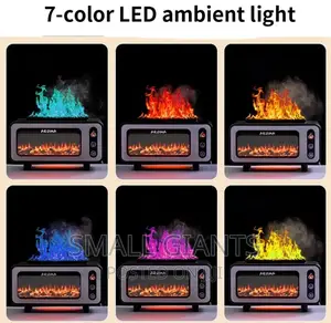 7 Color Fireplace Flame Aromatherapy Air Humidifier