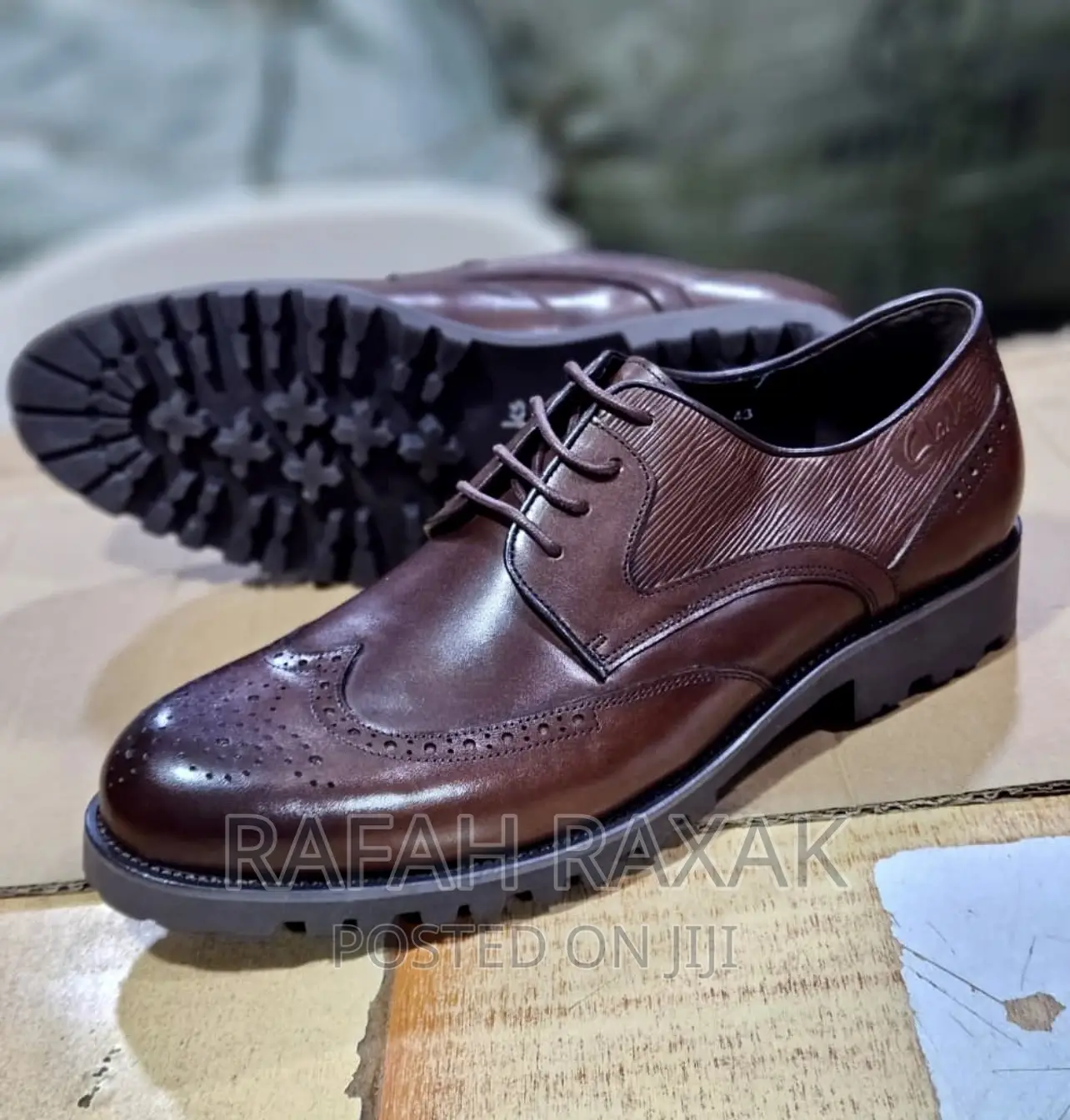 Original Brown Clarks Oxford Leather Shoes