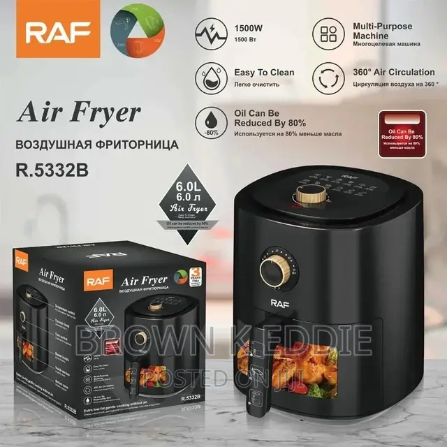 6L European Standard Visual Air Fryer Smoke-Free