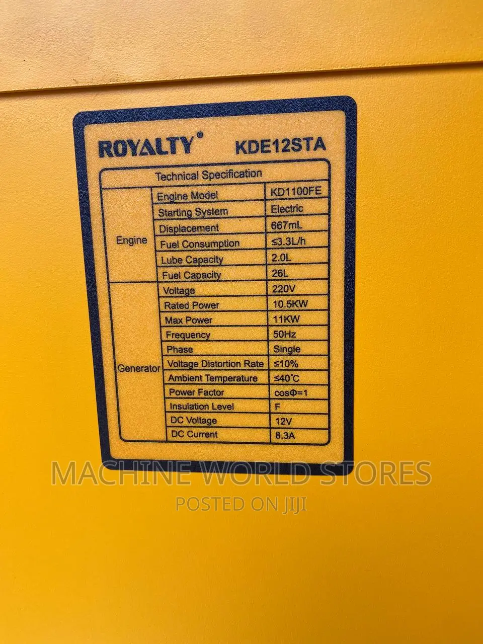 Diesel Generator 11kva Silent Royalty Japan