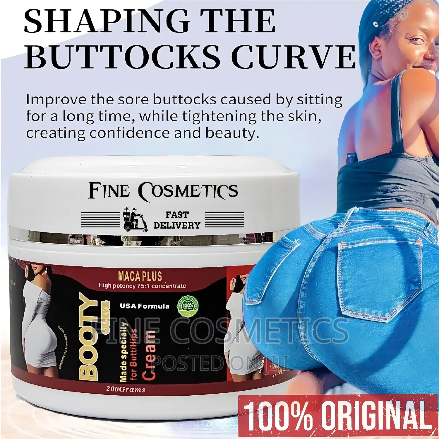 Big Booty Maca Plus |Hips/Buttocks Enlargement Massage Cream