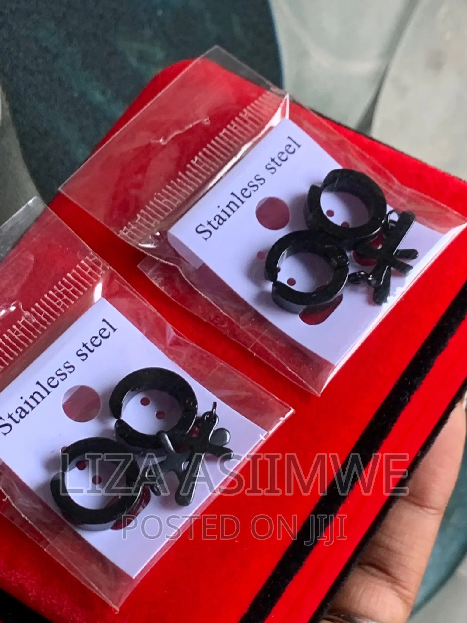 Men’S Black Ear Clippers Available in Black With a Cross