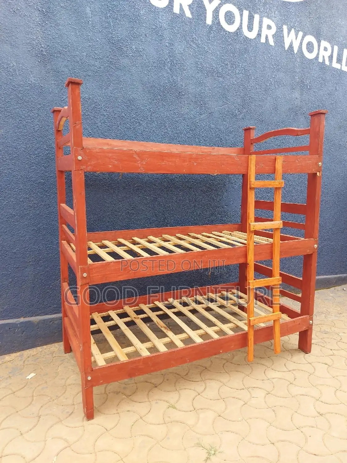 Triple Decker Bed ( Lovey Hardwood)