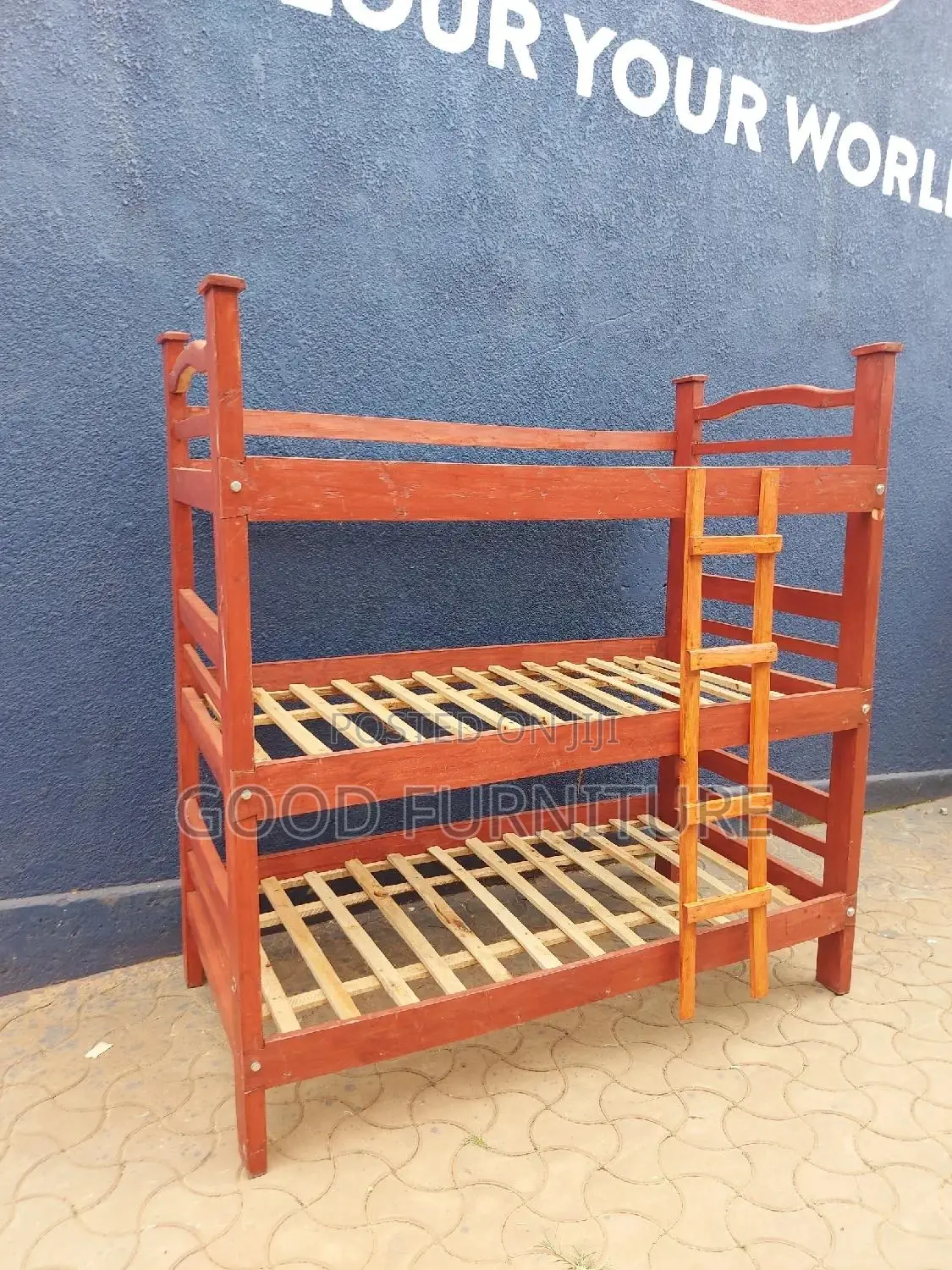 Triple Decker Bed ( Lovey Hardwood)