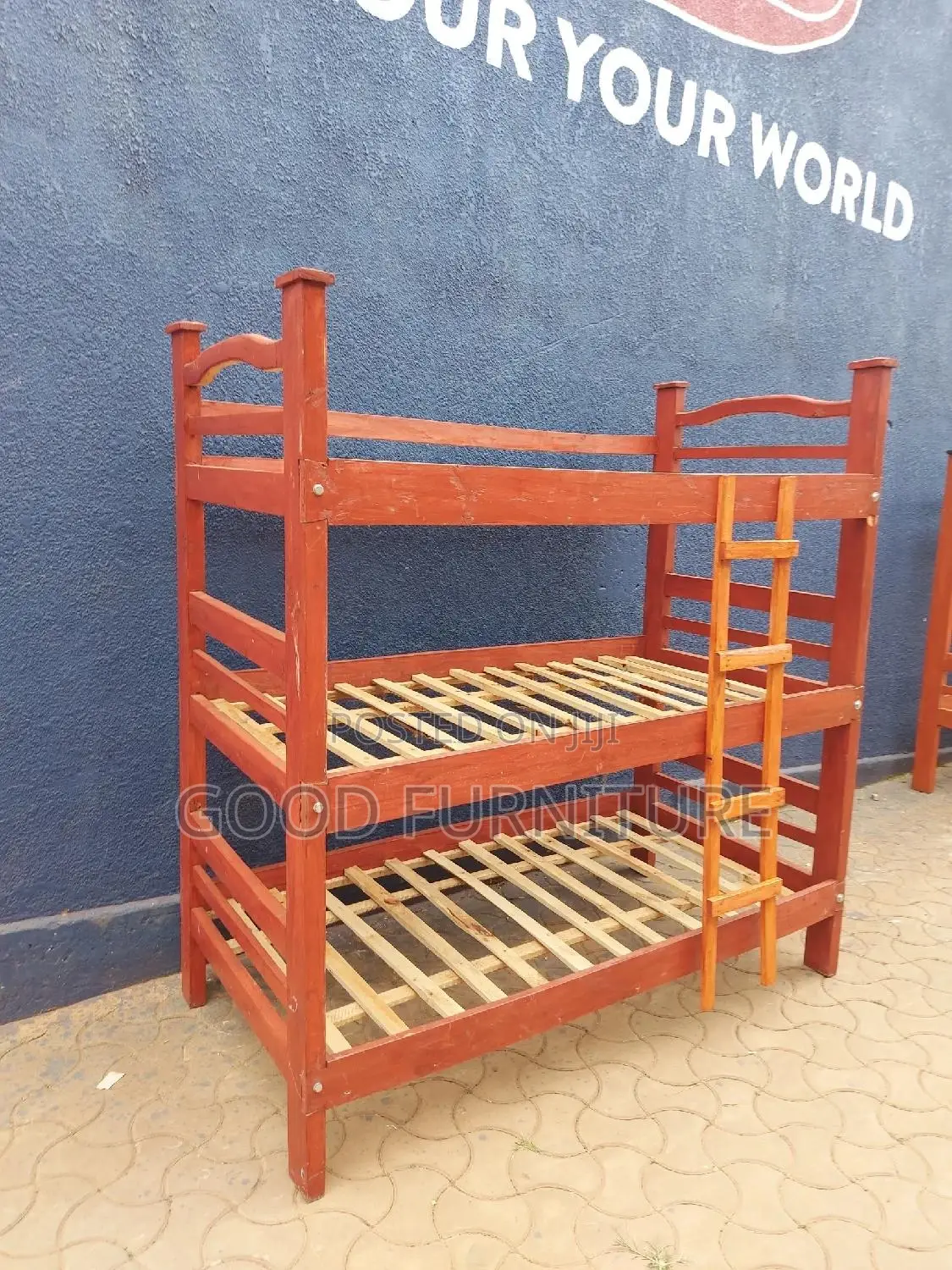 Triple Decker Bed ( Lovey Hardwood)