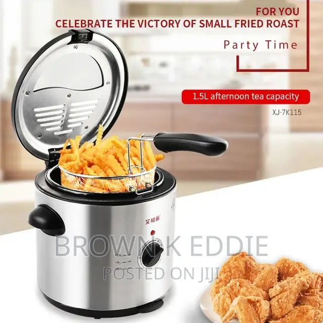 Electric Fryer Mini Fryer Household Small Round French Fries