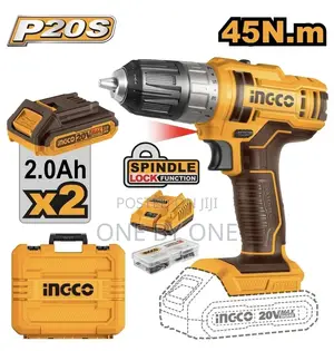 Ingco 20V Impact Cordless Drill 2 Batteries 2.0ah