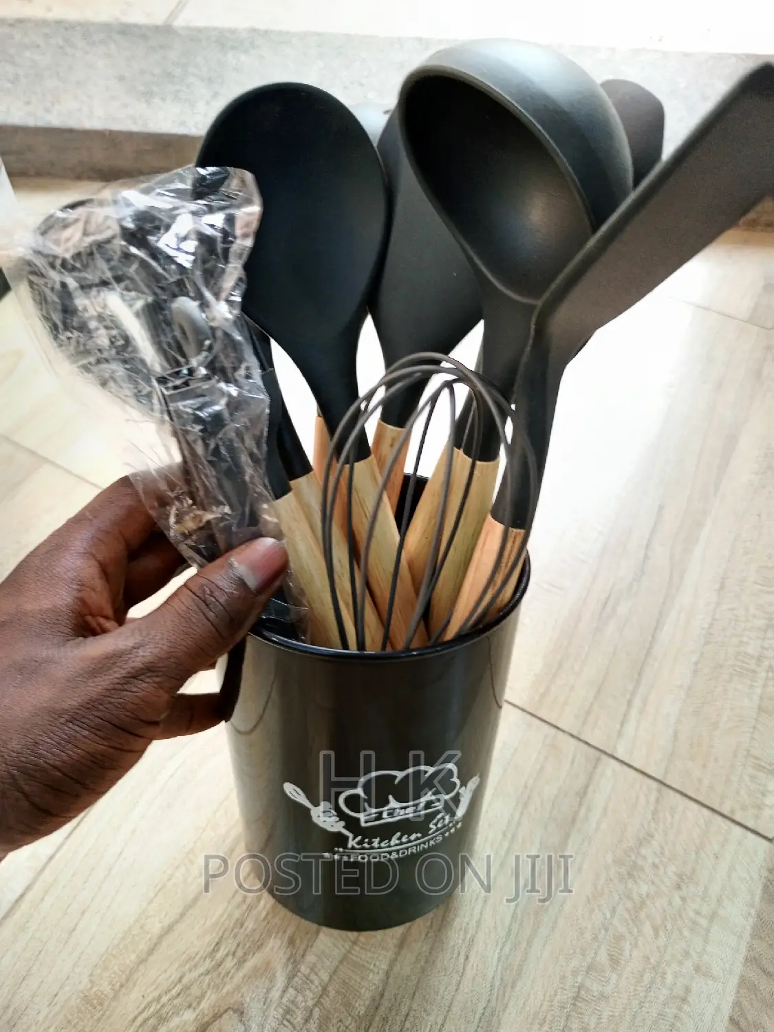 12pc Silicone Kitchen Utensil ( Wooden Handles Non Sticky)