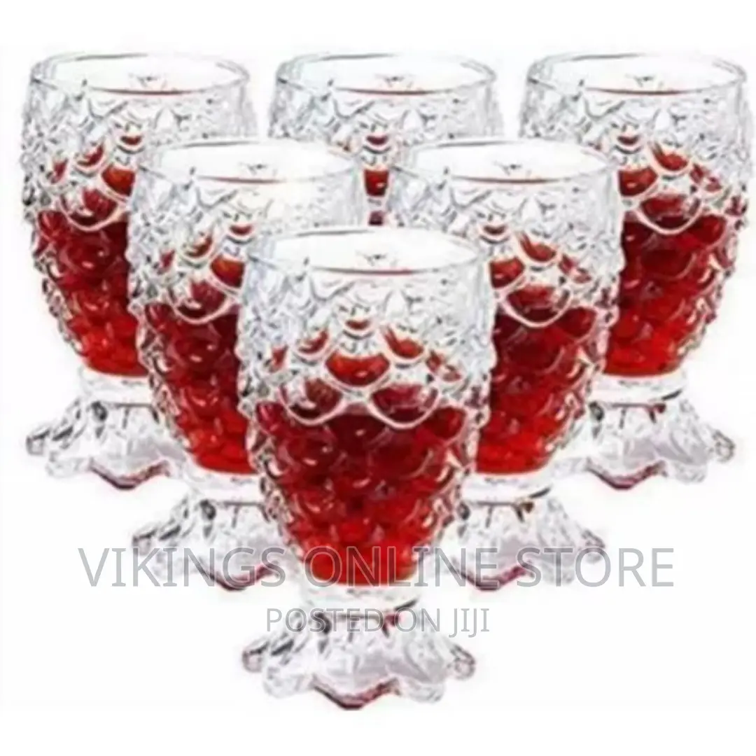 Elegant 6 Pieces Glasses for Water and Juice-Transparent