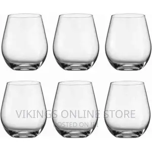 Set of 6 Oval Drinking Glasses - Clear
