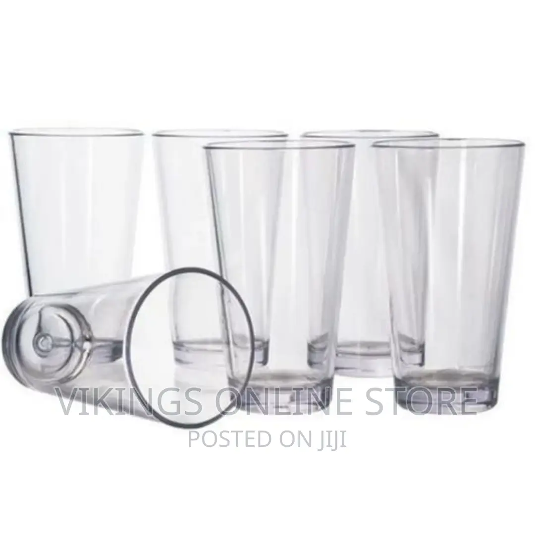 6 Pieces Glasses for Drinking Juice and Beer - Clear