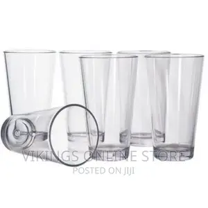 6 Pieces Glasses for Drinking Juice and Beer - Clear