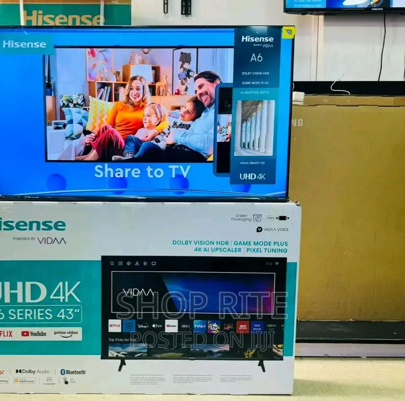 Hisense 43inches Uhd Smart Vida LED TVS ORIGINAL