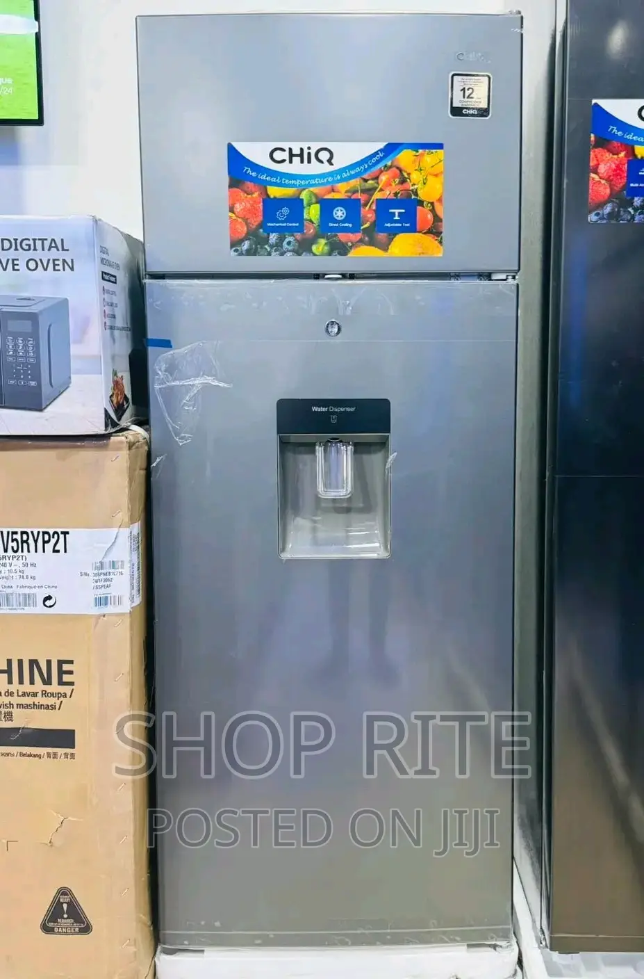 Chiq 270l Refrigerator Double Door With Dispenser Original