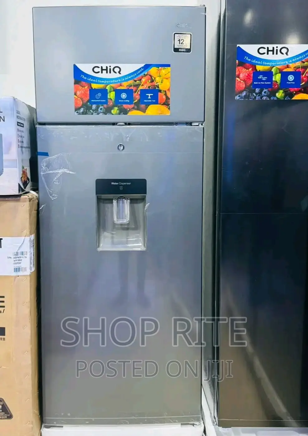 Chiq Refrigerator 270l Double Door With Dispenser New