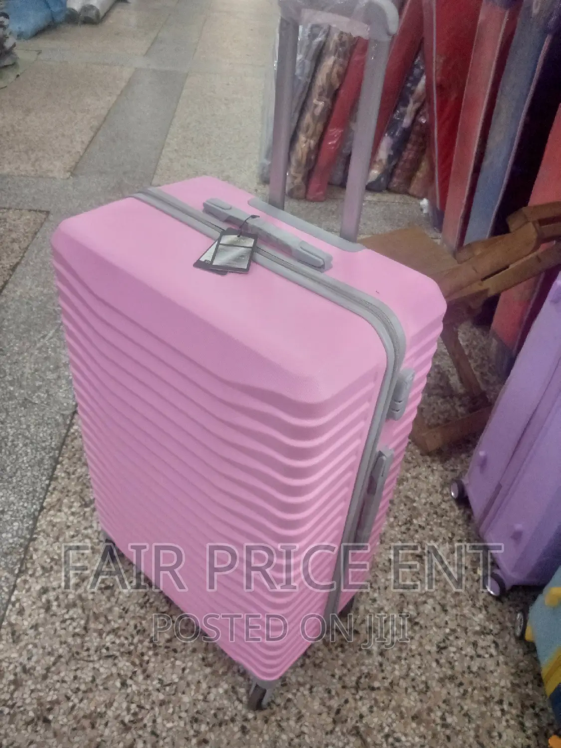Original Plastic Suitcases. Large.( Pink)