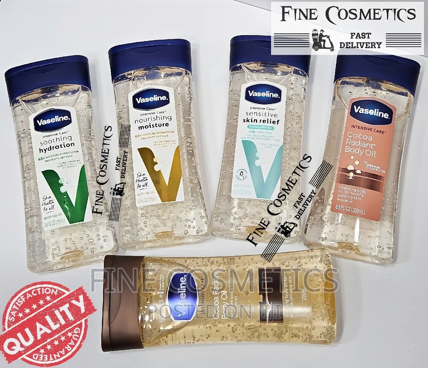 Vaseline Dry Skin Glowing Gels | Moisturising Body Oils.
