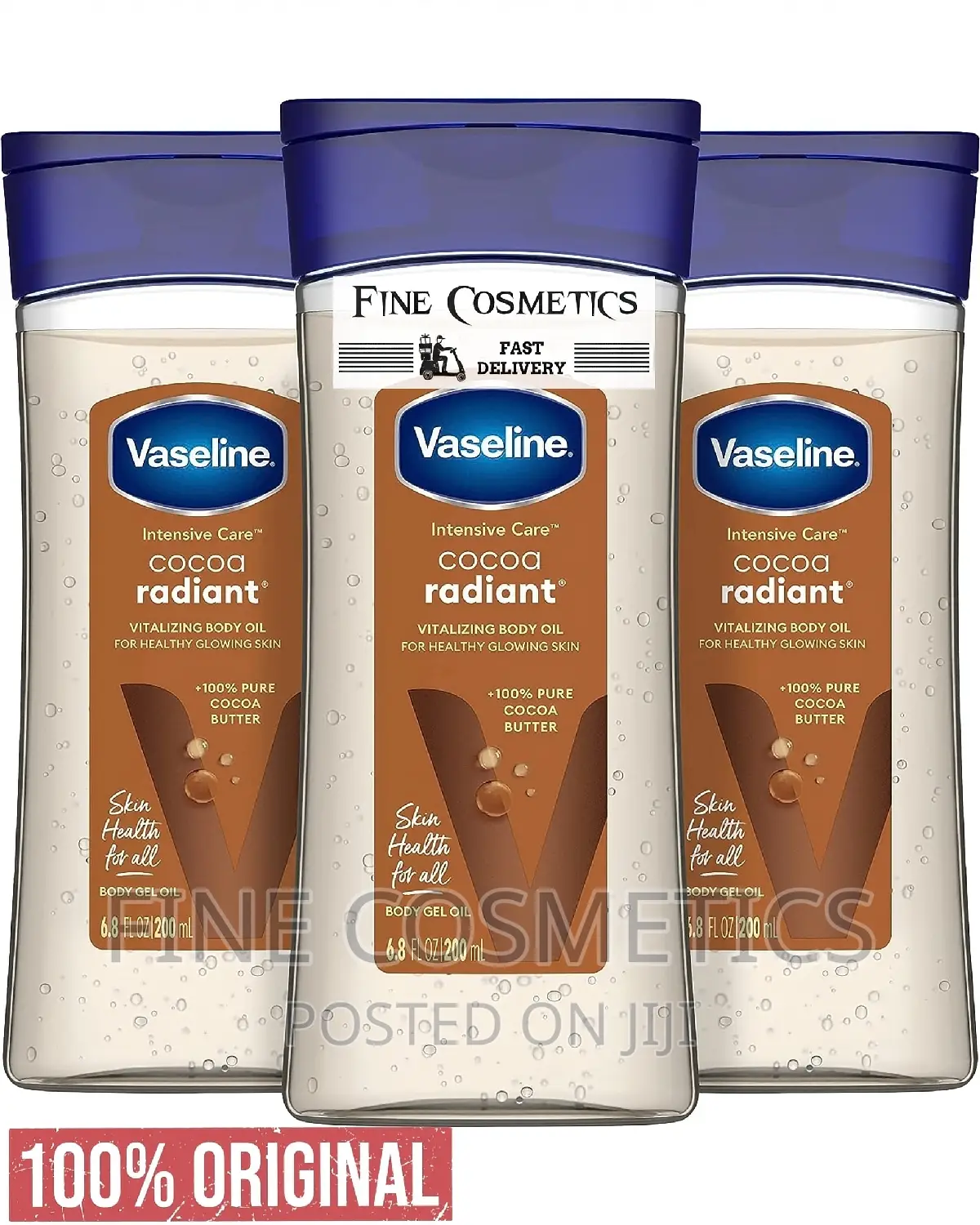 Original Vaseline Intensive Care Body Gel Oil Cocoa Radiant