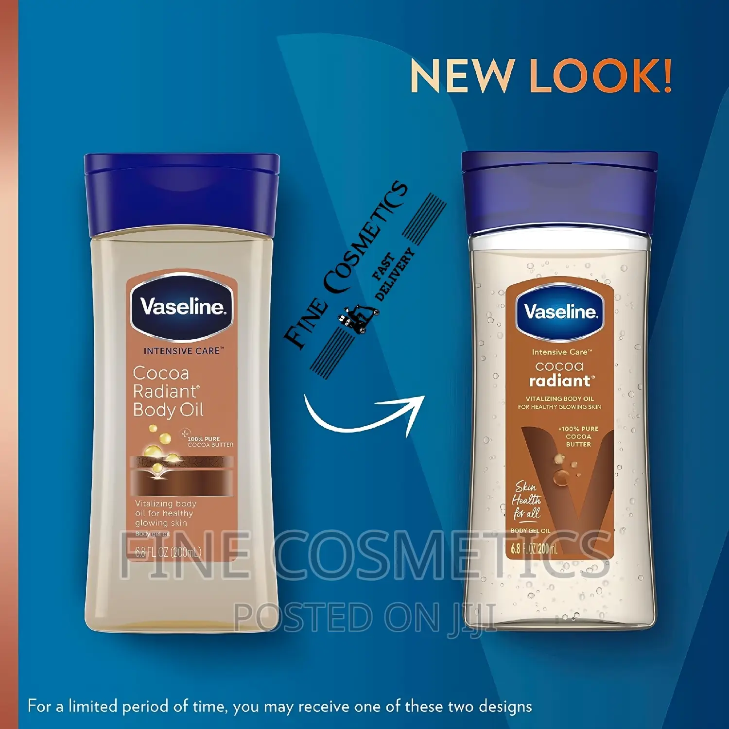 Original Vaseline Intensive Care Body Gel Oil Cocoa Radiant