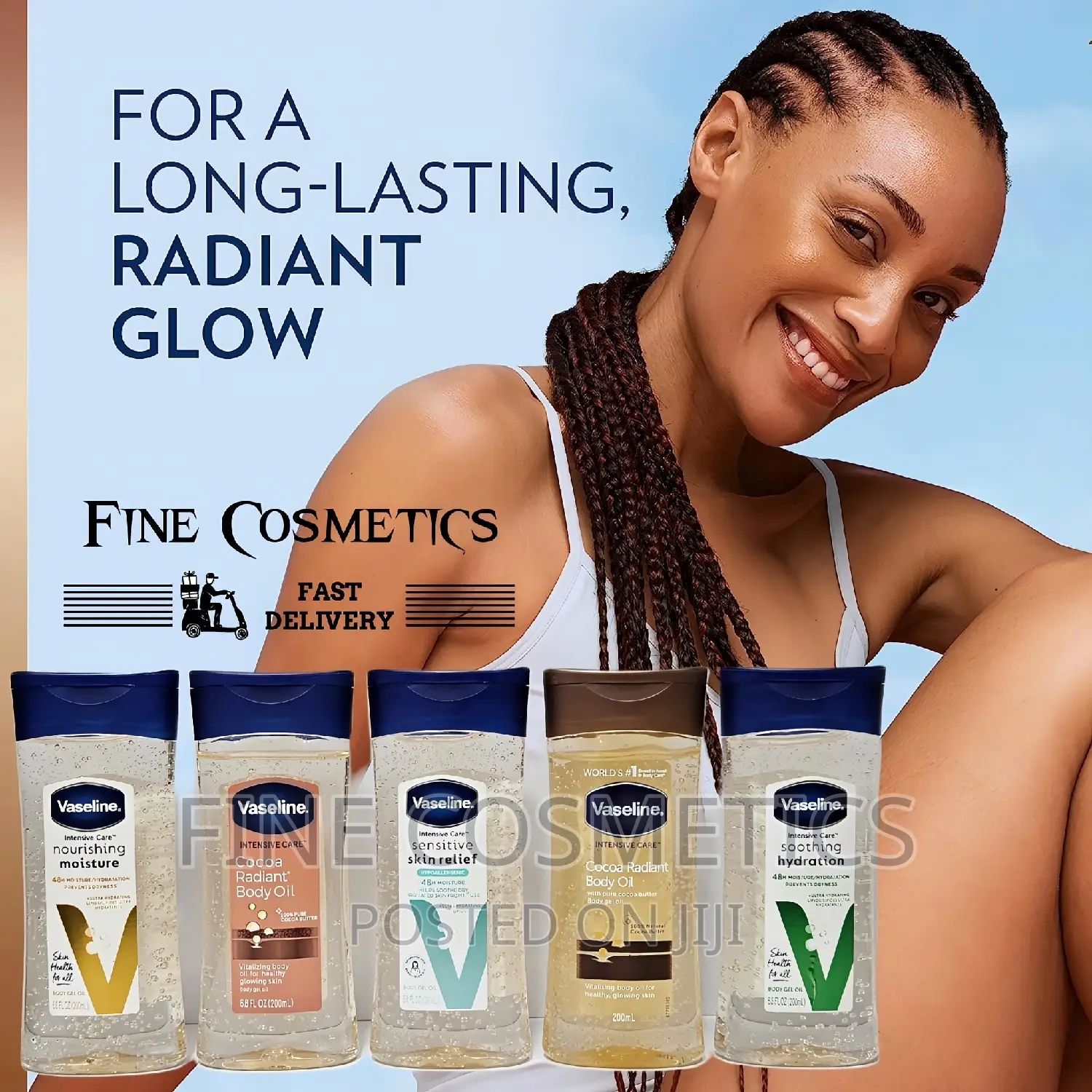 Original Vaseline Intensive Care Body Gel Oil Cocoa Radiant