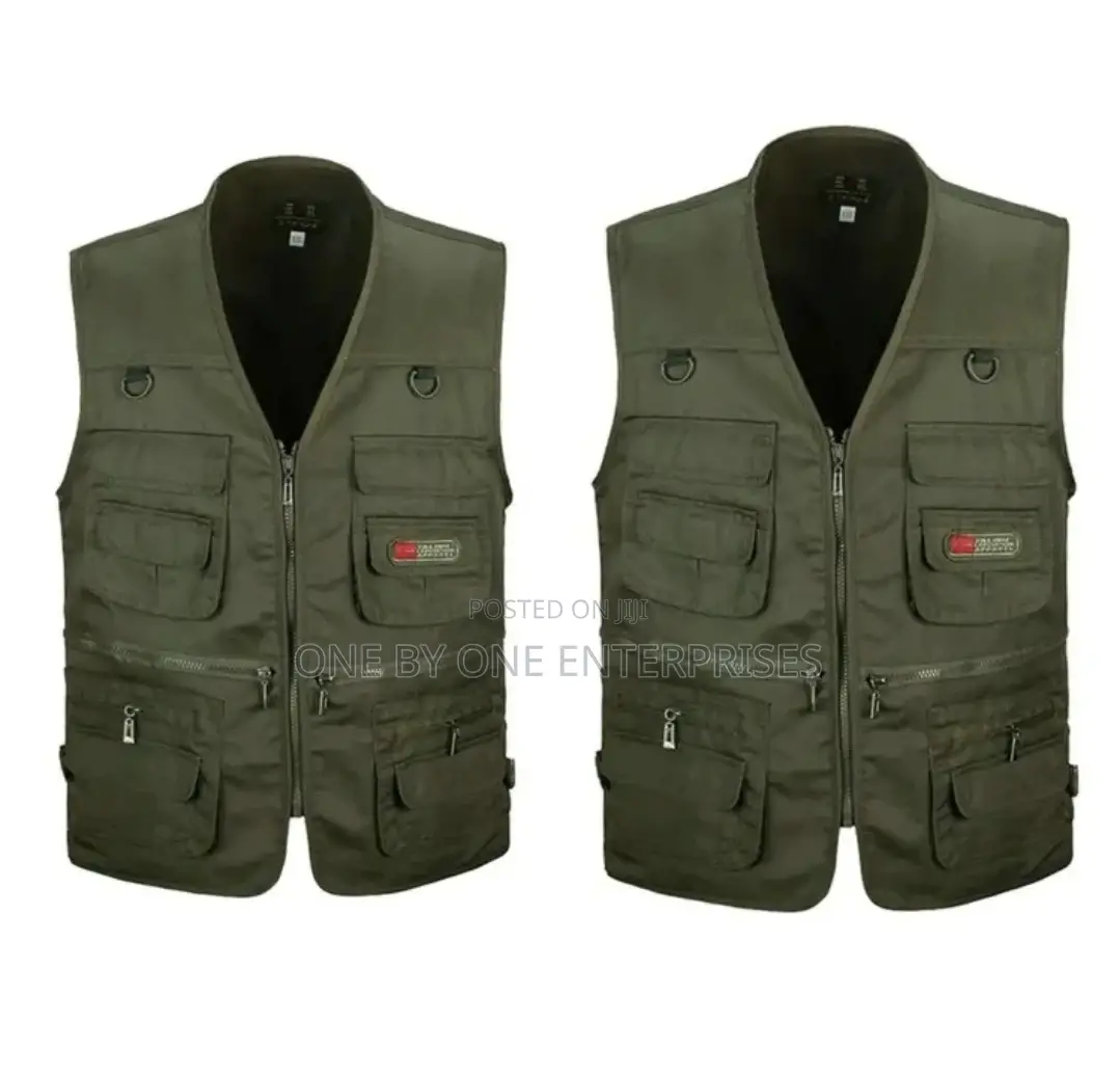Fishing Vest With Multi-Pocket Zip for Hunting / Travel