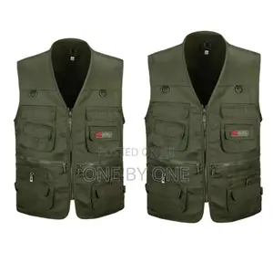 Fishing Vest With Multi-Pocket Zip for Hunting / Travel
