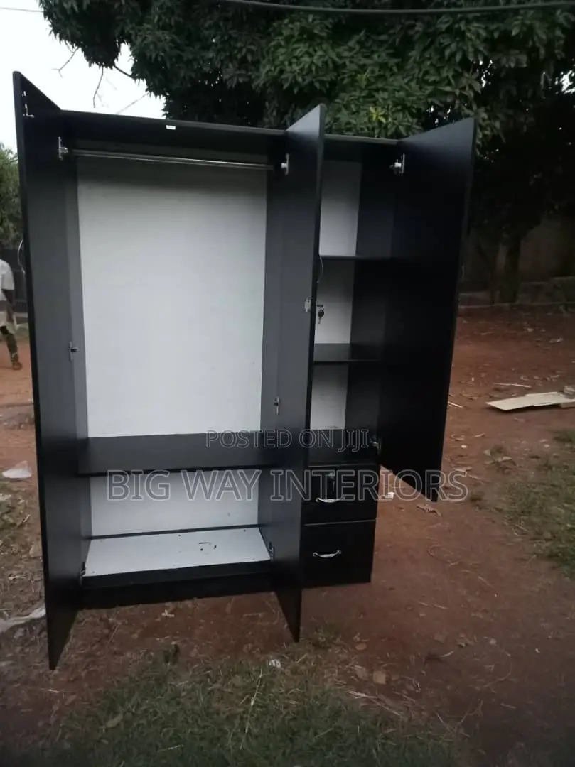 Black 3 Doors Wardrobe 4by6