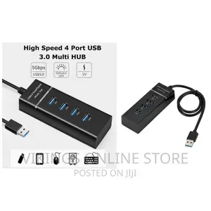 4 Ports USB 3.0 Multi HUB Splitter Expansion USB Black