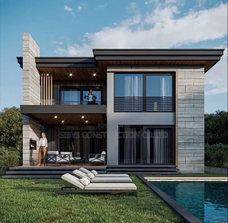House Plan Flat Roof Design.