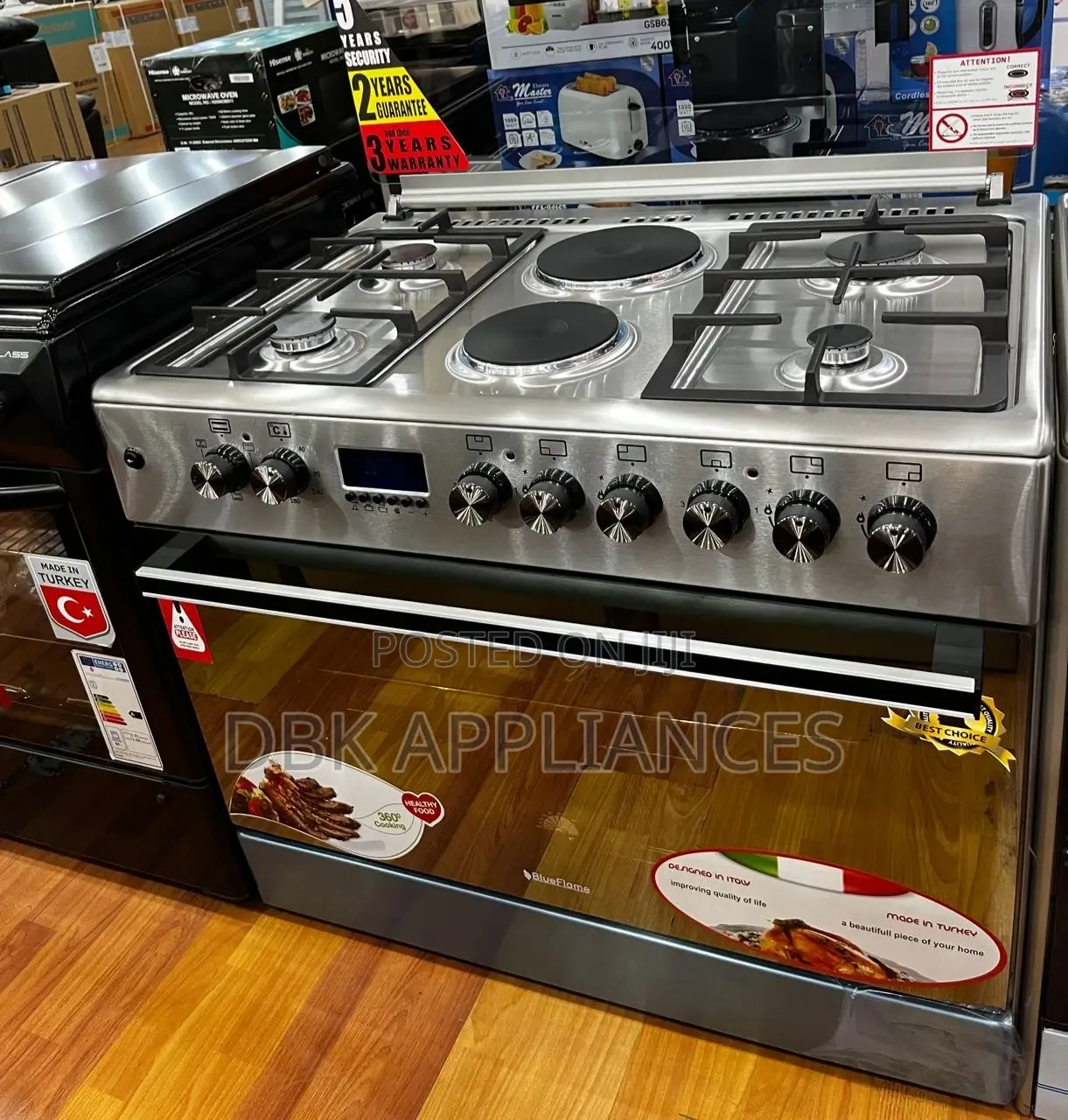 Blue Flame 4gas 2electric Cookers 60*90 With Digital Timer