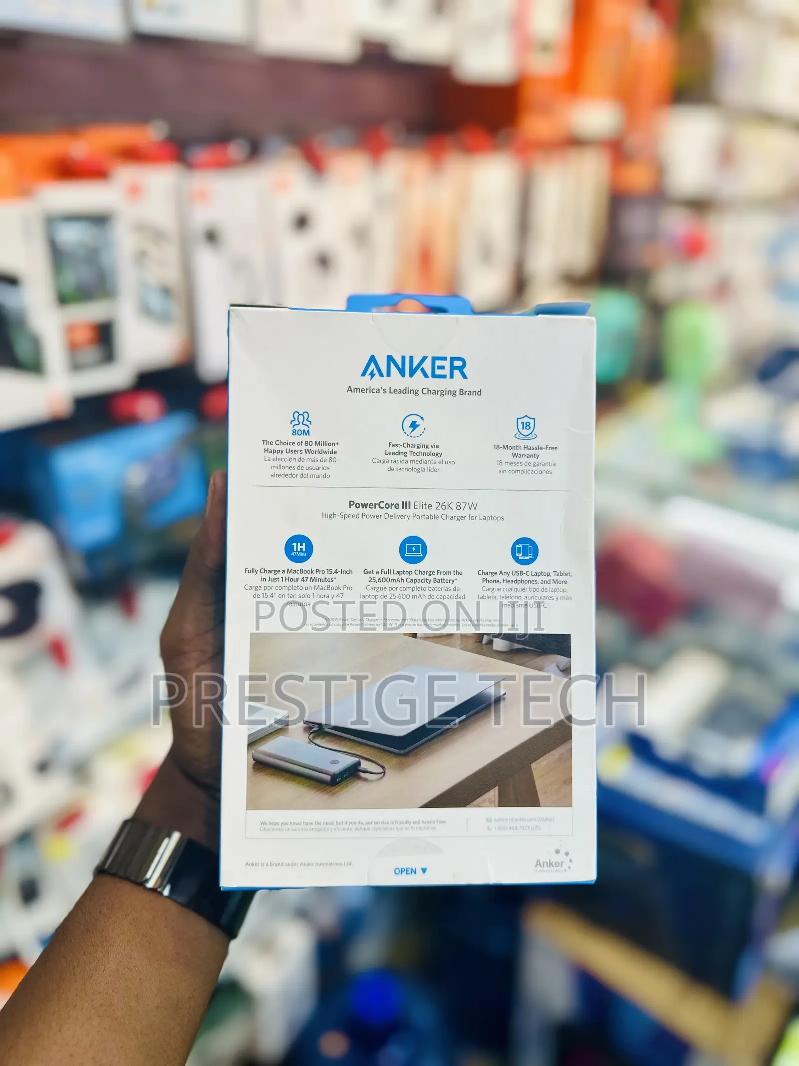 Anker Power Core 3 Elite 87w Laptop Power Bank 26000mah