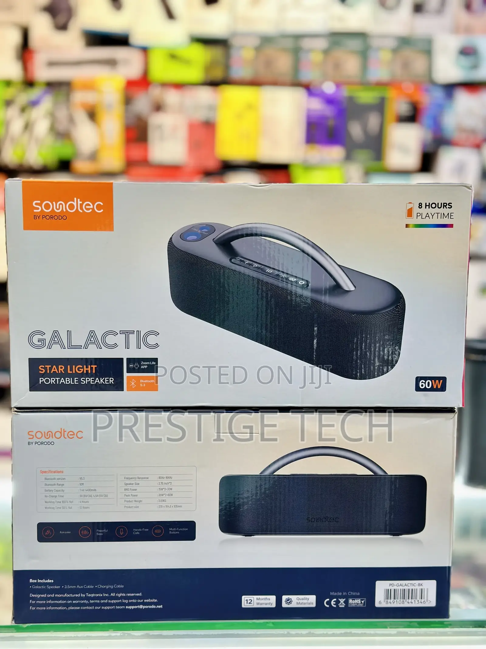 Porodo Soundtec Galactic Wireless Portable Speaker 60W