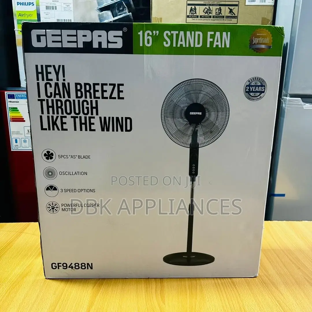Geepas 16” Stand Floor Fans Available